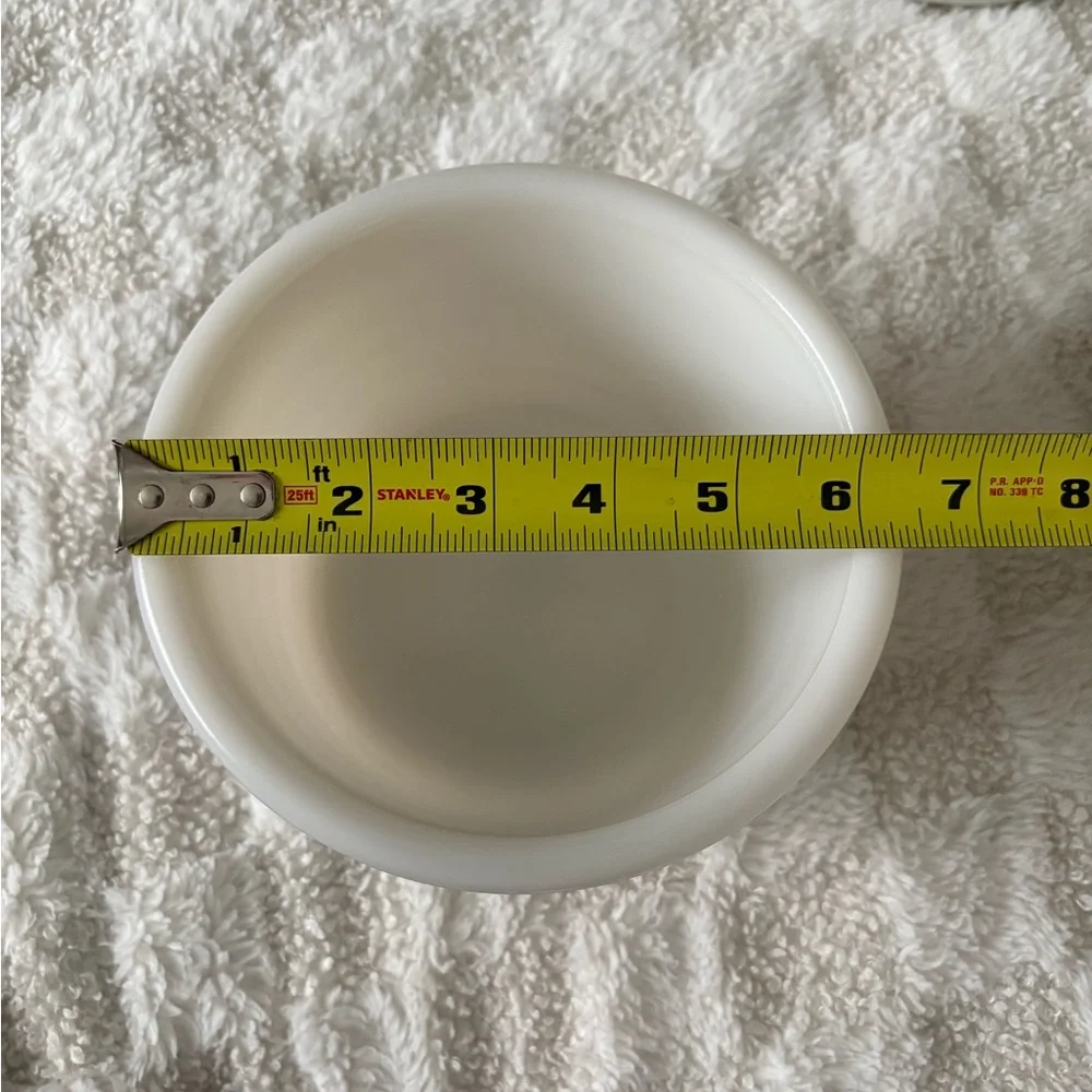 Vintage Ribbed Milk Glass Mixing Bowl • 5.5”